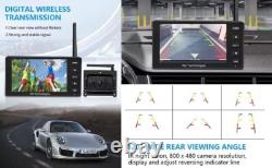 IRVCM1 Wireless 120° Backup Camera System for Car/RV/Truck Trailer with 5 Monitor