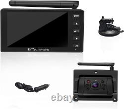 IRVCM1 Wireless 120° Backup Camera System for Car/RV/Truck Trailer with 5 Monitor