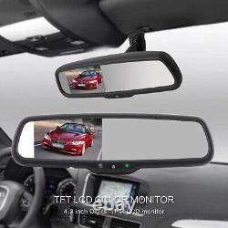 IR Backup Camera & OEM 4.3 Rear View Mirror Monitor For Toyota Tundra 2007-2013