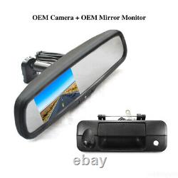 IR Backup Camera & OEM 4.3 Rear View Mirror Monitor For Toyota Tundra 2007-2013