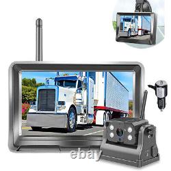 Magnetic Wireless Digital Backup Rear View Battery Camera + 5'' Monitor System