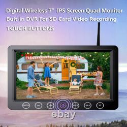 Magnetic Wireless Digital Backup Rear View Battery Camera + 7'' Monitor System
