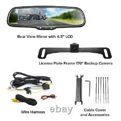 Master Tailgaters Rear View Mirror with 4.3 LCD Screen and 170° Backup Camera