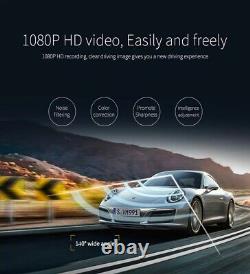 Mirror Dash Cam Rear Camera View Car Recorder Dvr Dual Gps 1080p Front Video Hd