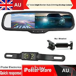 OEM 4.3 Car LCD Rear View Mirror Auto Bright Monitor Auto Dimming Backup Camera