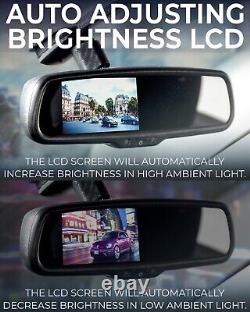 OEM Rear View Mirror, 4.3 High Brightness LCD & Wireless Transmitter, Universal
