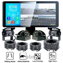 Panorama 10.36 Quad Monitor 360° Parking System DVR Backup HD Cameras Truck RV