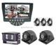 Quad Rear View Backup Camera System With 7monitor & CCD Color 120&deg; Ir Cameras
