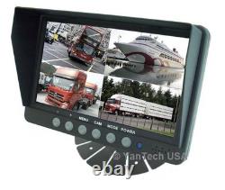 Quad Rear View Backup Camera System With 7monitor & CCD Color 120° Ir Cameras