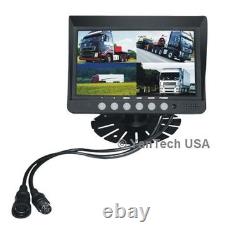 Quad Rear View Backup Camera System With 7monitor & CCD Color 120° Ir Cameras