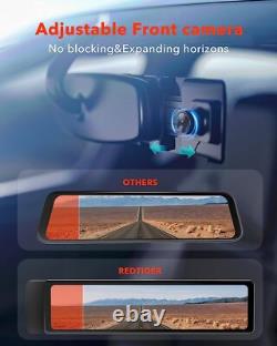 REDTIGER Dash Cam Mirror Front and Rear View Camera Dash Cam Backup Camera 4K