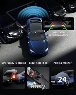 REDTIGER Dash Cam Mirror Front and Rear View Camera Dash Cam Backup Camera 4K