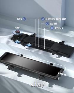 REDTIGER Dash Cam Mirror Front and Rear View Camera Dash Cam Backup Camera 4K