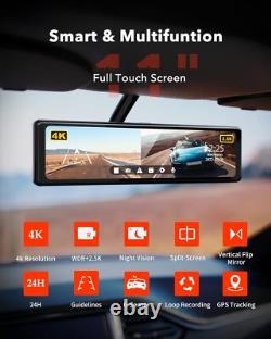 REDTIGER Dash Cam Mirror Front and Rear View Camera Dash Cam Backup Camera 4K REDTIGER Dash Cam Mirror Front and Rear View Camera Dash Cam Backup Camera 4K