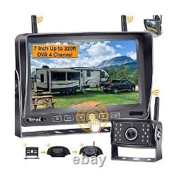 RV Backup Camera Wireless Bluetooth WiFi Rear View 7 Inch Monitor Touch Key D