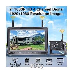 RV Backup Camera Wireless Bluetooth WiFi Rear View 7 Inch Monitor Touch Key D