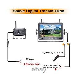 RV Backup Camera Wireless Bluetooth WiFi Rear View 7 Inch Monitor Touch Key D