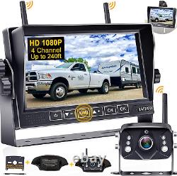 RV Backup Camera Wireless HD 1080P Trailer Bluetooth Rear View Cam System Touch