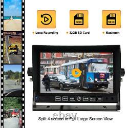 Rear Front Side View Backup Camera +7 DVR Monitor for Tractor Truck Bus Van RV
