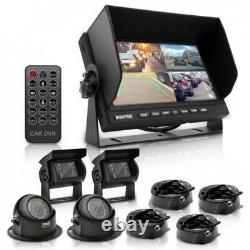 Rear View / Backup Camera Systems with 7 -inch Display Monitor with Quad View
