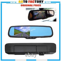Rear View Mirror Monitor Tailgate Backup Camera Kit For Toyota Tacoma 2005-2015