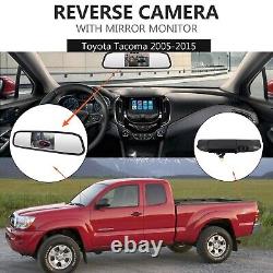 Rear View Reverse Backup Camera + Mirror Monitor Kit for Toyota Tacoma 2005-2015