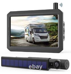 Solar Wireless Backup Camera & 5 Monitor Car RV Rear View Parking System SunGo2