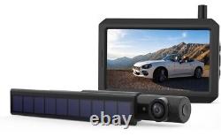 Solar Wireless Backup Camera & 5 Monitor Car RV Rear View Parking System SunGo2