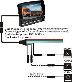 Super Clear Ahd 720p 7 Rear View Reversing Backup Camera System Kit Skid Steer