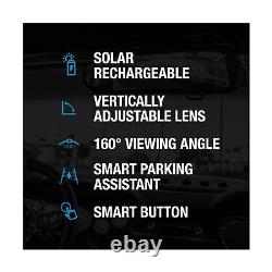 TYPE S Portable Car License Plate Backup Camera Bluetooth Mirror with Solar