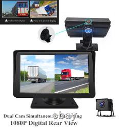 Truck RV Digital Rear View 7''DVR Split Monitor Backup Camera Parking System