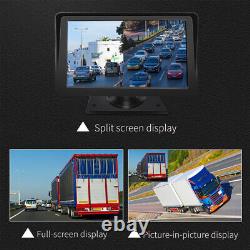 Truck RV Digital Rear View 7''DVR Split Monitor Backup Camera Parking System