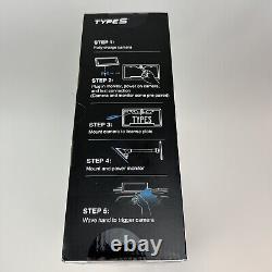 Type S Wireless Backup Camera Solar 6.8 Widescreen HD Monitor NISB