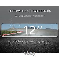 WiFi Dual Dash Cam 4K GPS 12 Mirror Backup Camera HD Car Rear View DVR Recorder