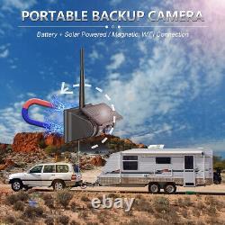 WiFi Solar Wireless Rear View Backup Camera Magnet for RV Truck Car Camper Van