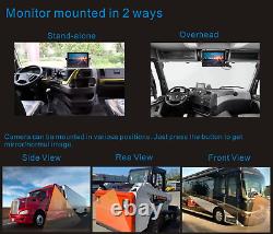 Wired Rear View Reverse Backup Camera System Kit 7 Monitor with Audio, Parking L