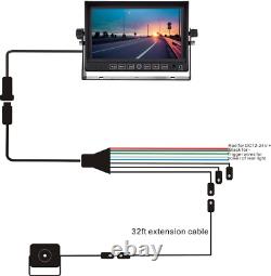 Wired Rear View Reverse Backup Camera System Kit 7 Monitor with Audio, Parking L