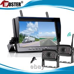 Wireless 10.1 DVR Monitor 1080P Backup Camera Truck Side Rear View Reversing