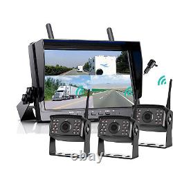 Wireless 10.1 DVR Monitor 1080P Backup Camera Truck Side Rear View System