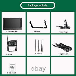 Wireless 10.1 DVR Monitor 1080P Backup Camera for Truck Caravan Rear View Kit