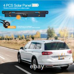 Wireless 5 Monitor Solar License Plate Backup Camera For Car Reverse Rear View