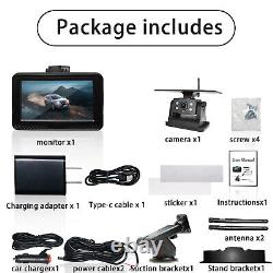 Wireless 5 Monitor Solar Magnetic Backup Camera For Truck Caravan Rear View