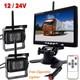 Wireless 7 Monitor + 2x IR Rear View Backup Camera Kit for Caravan RVs Truck