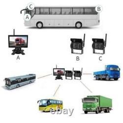 Wireless 7 Monitor + 2x IR Rear View Backup Camera Kit for Caravan RVs Truck
