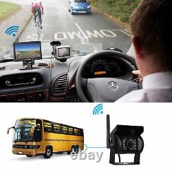 Wireless 7 Monitor + 2x IR Rear View Backup Camera Kit for Caravan RVs Truck