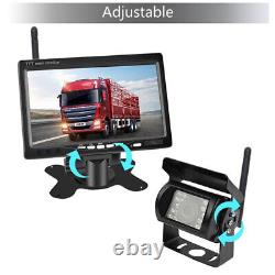 Wireless 7 Monitor + 2x IR Rear View Backup Camera Kit for Caravan RVs Truck