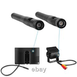 Wireless 7 Monitor + 2x IR Rear View Backup Camera Kit for Caravan RVs Truck
