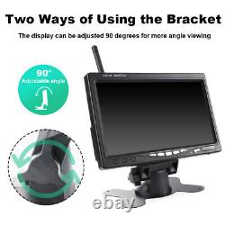 Wireless 7 Monitor + 2x IR Rear View Backup Camera Kit for Caravan RVs Truck