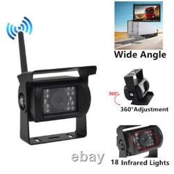 Wireless 7 Monitor + 2x IR Rear View Backup Camera Kit for Caravan RVs Truck