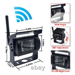Wireless 7 Monitor + 2x IR Rear View Backup Camera Kit for Caravan RVs Truck